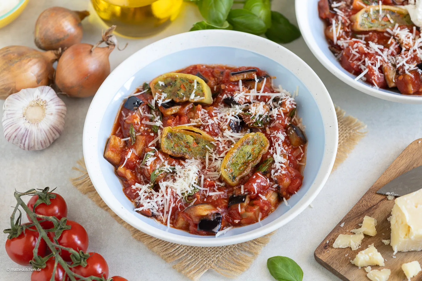 Maultaschen alla Norma : cuisine d'été souabe-italienne