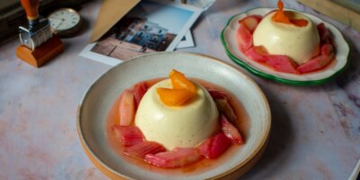 Cuisine italienne de Donal : Panna Cotta à la rhubarbe et à l'orange
