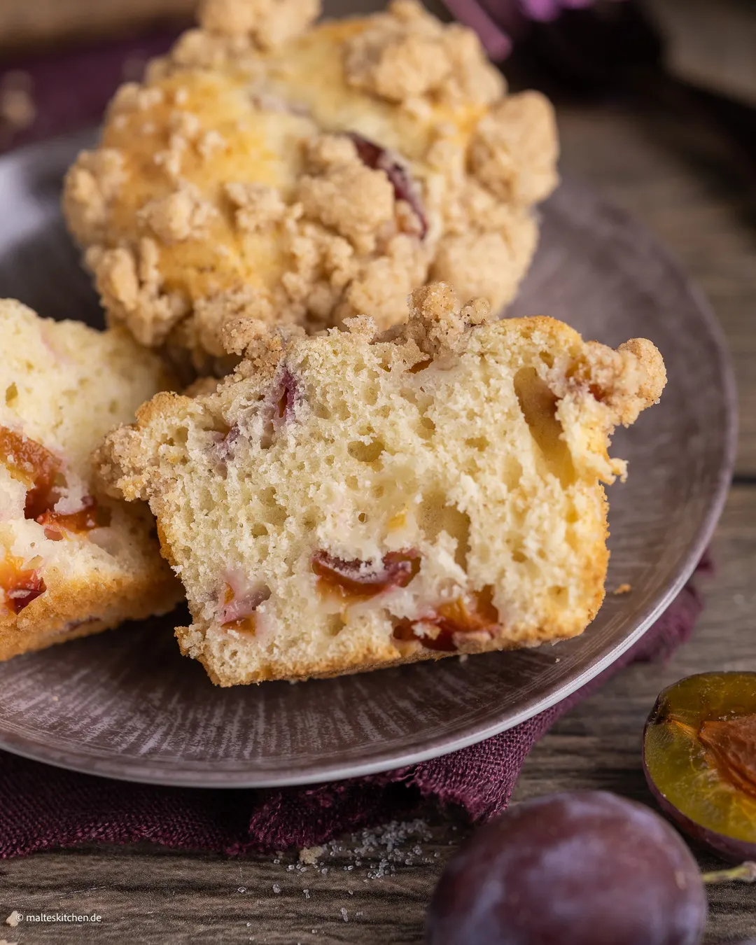 Muffins aux prunes