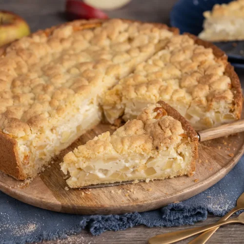 Meilleure tarte aux pommes avec pudding et pépites selon la recette de grand-mère