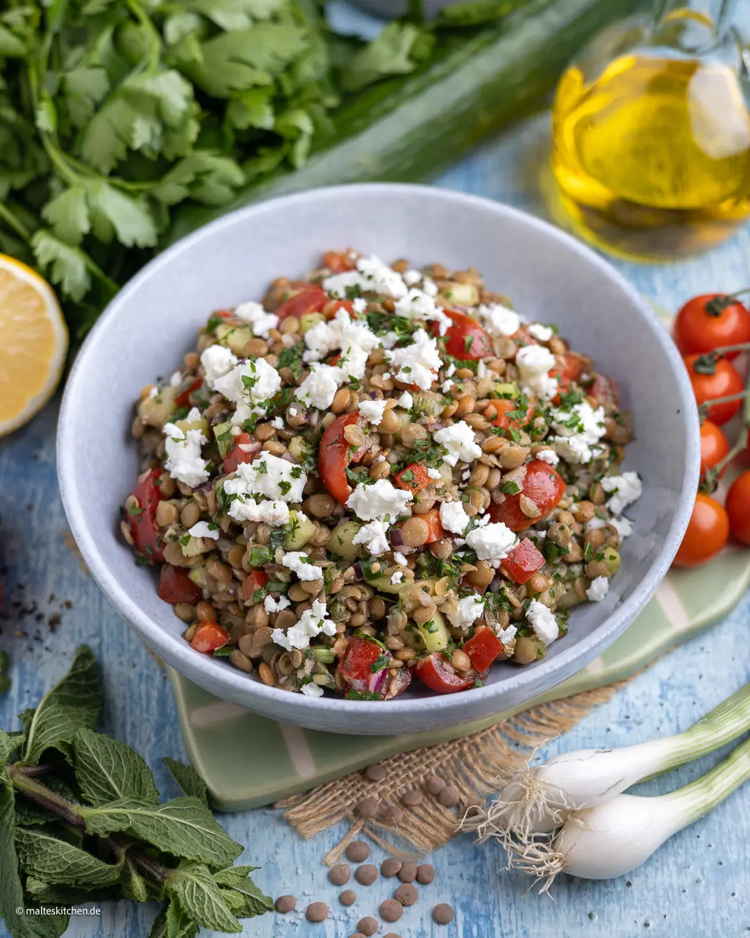 Salade de lentilles à la feta