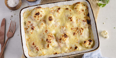 Casserole de chou-fleur au jambon | gratiné au fromage