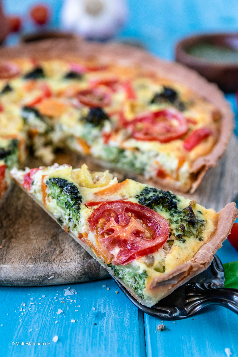 Juteuse et délicieuse, ma quiche aux légumes.