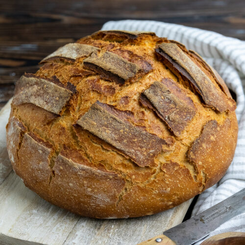 Recette de pain croustillant rustique au yaourt