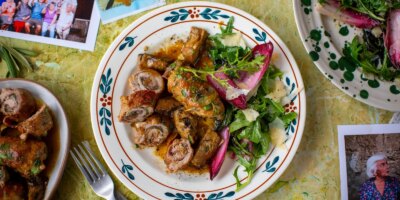 Cuisine italienne de Donal : Rouleaux de saltimbocca au porc et aux artichauts