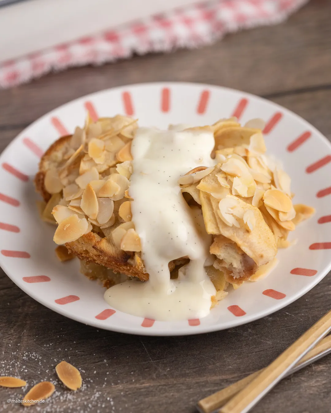 Bûcher funéraire à la crème anglaise