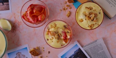 Cuisine italienne de Donal : Zabaglione aux pêches rôties