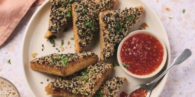 Le livre de recettes asiatiques d'Eva Pau : Toasts aux crevettes et au sésame