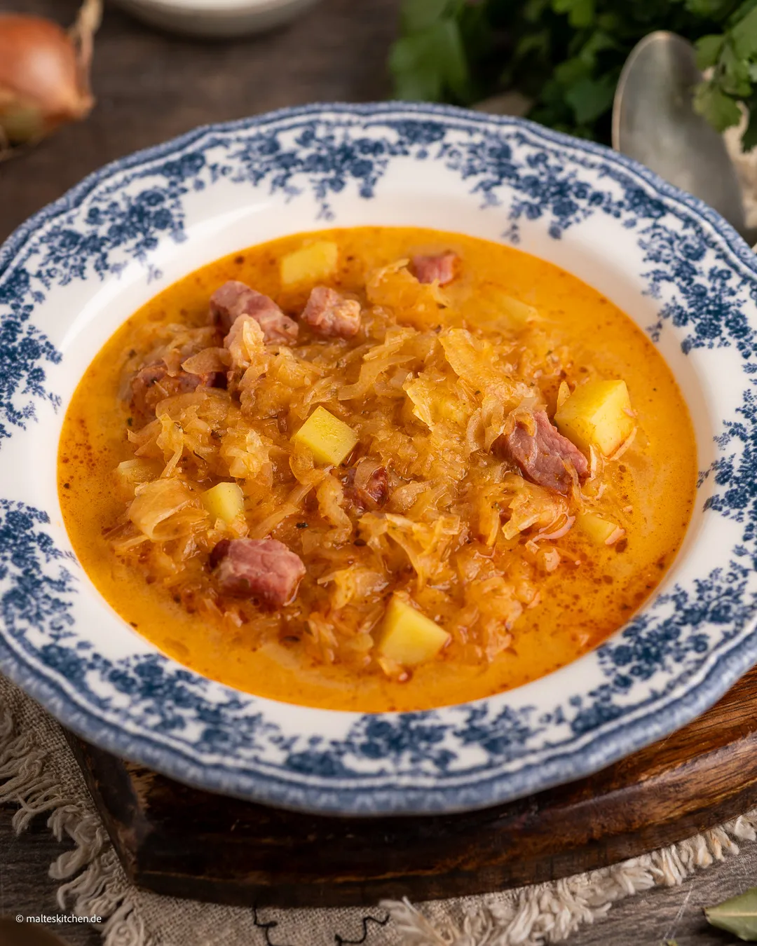 Soupe de choucroute au porc fumé